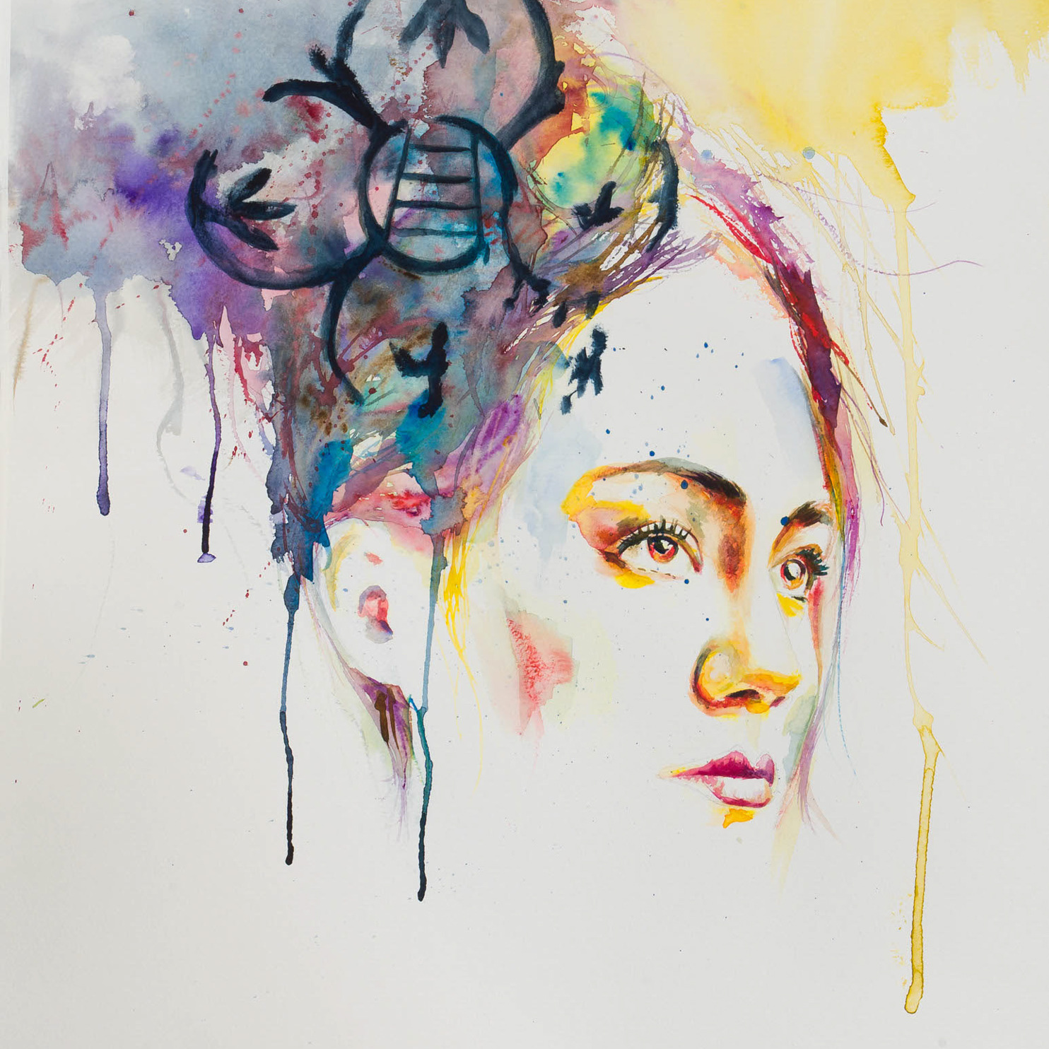 verona-on-her-mind 107 Original artwork 'Verona on Her Mind' by Alex Righetto, a 16 x 22 inch mixed media painting from the Romeo and Juliet Collection, depicting a contemplative Juliet with symbolic elements.