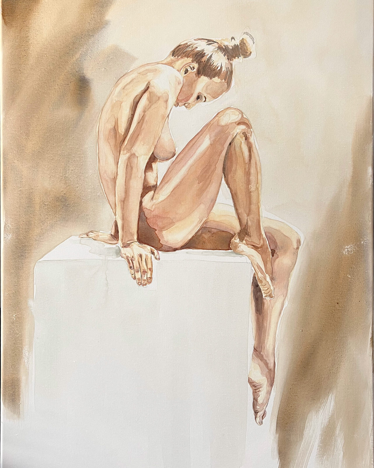 Studio di Nudo 3 Dipinto ad acquerello