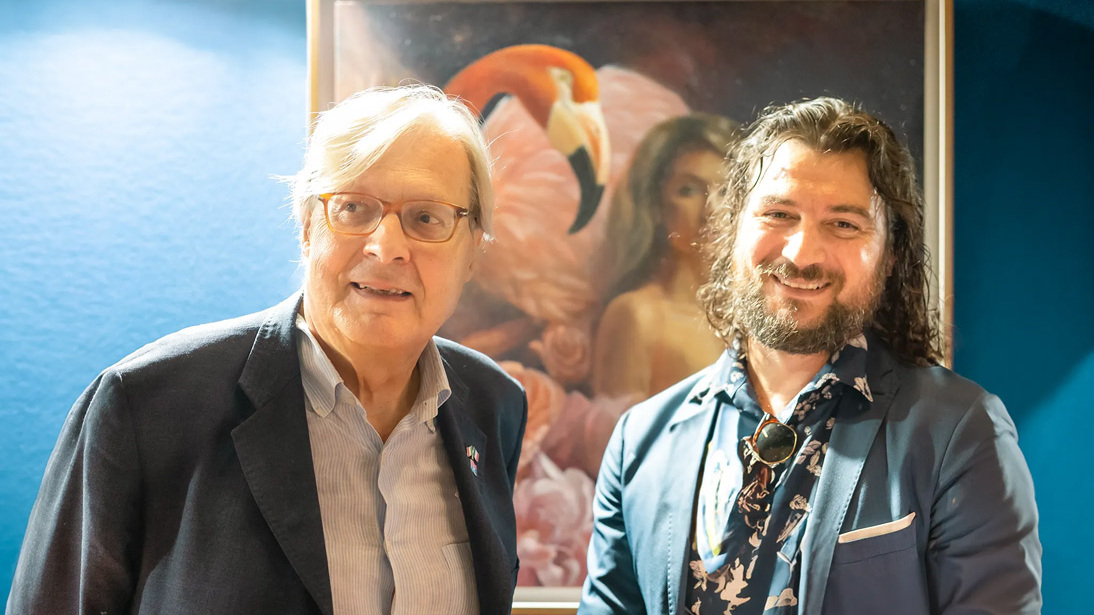 Sanremo, dove ho incontrato Sgarbi. 2 alex righetto vittorio sgarbi sanremo 2023 uai